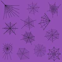 Spindel webb element uppsättning. vektor