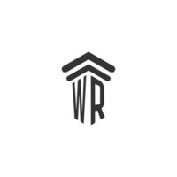 wr-Initiale für das Logo-Design einer Anwaltskanzlei vektor