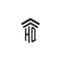 hq-Initiale für das Logo-Design einer Anwaltskanzlei vektor