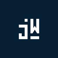 jw Anfangsmonogramm-Logo mit geometrischem Stil vektor