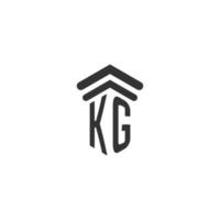 kg-Initiale für das Logo-Design einer Anwaltskanzlei vektor