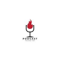 podcast brand logotyp vektor ikon symbol illustration design mall