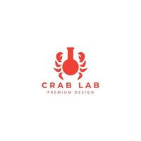 krabba och laboratorium element logotyp vektor ikon symbol design illustration