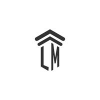 lm-Initiale für das Logo-Design einer Anwaltskanzlei vektor