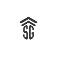 sg första för lag fast logotyp design vektor