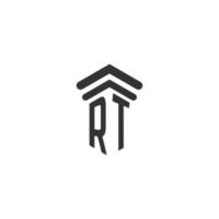 rt-Initiale für das Logo-Design einer Anwaltskanzlei vektor