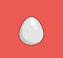 tecknad serie kyckling ägg. tecknad serie djur- platt stil illustration ikon premie vektor logotyp maskot lämplig för webb design baner karaktär