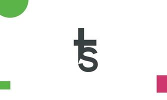 alfabetet bokstäver initialer monogram logotyp ts, st, t och s vektor