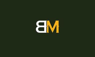 alphabet buchstaben initialen monogramm logo bm, mb, b und m vektor