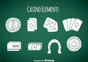 Casino Element Ikoner Vector