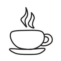 Hamd gezeichnete Kaffeetassenikone vektor