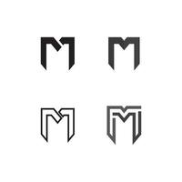 m-Buchstaben- und m-Schriftart-Icon-Set, Logo-Vorlage vektor