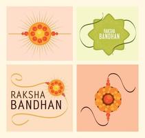 ikoner Raksha bandhan vektor