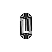 enkel svart modern brev l logotyp design begrepp vektor