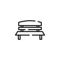 stol, sittplats prickad linje ikon vektor illustration logotyp mall. lämplig för många syften.