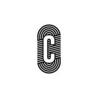 enkel svart modern brev c logotyp design begrepp vektor