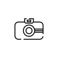 kamera, fotografi, digital, Foto prickad linje ikon vektor illustration logotyp mall. lämplig för många syften.