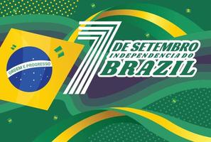 Banner für den Unabhängigkeitstag Brasiliens am 7. September vektor