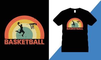 Basketball-T-Shirt-Design-Vektor. T-Shirt, Sport, Reifen, Ball, amerikanischer Basketball, Spieler, Turnier, vektor