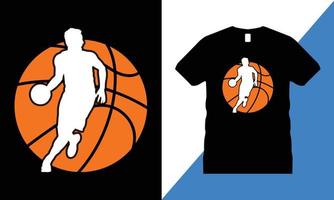 basketboll t-shirt design vektor. t skjorta, sport, ring, boll, amerikan basketboll, spelare, turnering, vektor