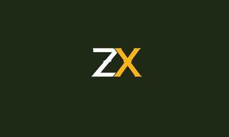 alfabetet bokstäver initialer monogram logotyp zx, xz, z och x vektor