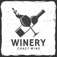 hantverk vin. vintillverkare företag bricka, tecken eller märka. vektor illustration.
