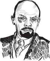 Vladimir ilyich Ulyanov bättre känd som Vladimir lenin vektor