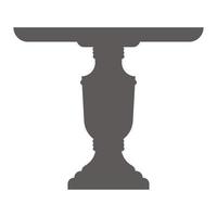 Tortenständer im flachen Icon-Stil. leeres tablett für obst und desserts. Vektorsilhouette vektor