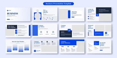 Layout-Vorlage für kreative Präsentationsfolien mit minimalistischem Stil und modernem Konzept für das Geschäftsprofil und den Jahresbericht vektor