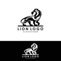 lejon logotyp ikon huvud logotyp vektor