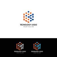 teknologi logotyp design vektor