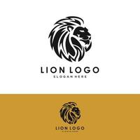 lejon logotyp ikon huvud logotyp vektor