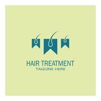 hår behandling logotyp hår transplantation logotyp vektor bild design illustration
