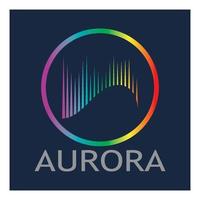 aurora logotyp design ikon illustration vektor mall