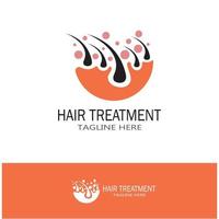 Haarbehandlung Logo Haartransplantation Logo Vektorbild Design Illustration vektor