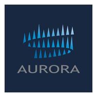 aurora-logo-design-ikonen-illustrations-vektorschablone vektor