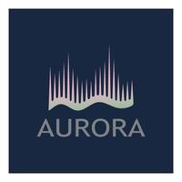 aurora-logo-design-ikonen-illustrations-vektorschablone vektor