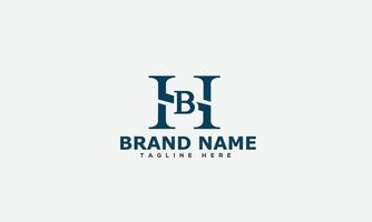 hb-Logo-Design-Vorlage, Vektorgrafik-Branding-Element. vektor