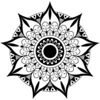 cirkulär mönster i de form av en mandala för henna, mehndi, tatueringar, dekorationer. dekorativ dekoration i etnisk orientalisk stil vektor