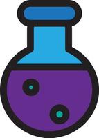 chemische Flüssigkeit im Laborkolben-Symbolvektor vektor