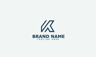 k-Logo-Design-Vorlage, Vektorgrafik-Branding-Element vektor
