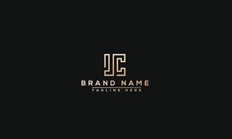 jc logotyp design mall vektor grafisk branding element.