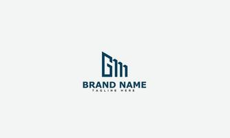 gm logotyp design mall vektor grafisk branding element.