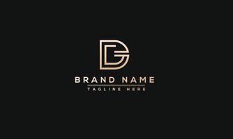 dg-Logo-Design-Vorlage, Vektorgrafik-Branding-Element vektor