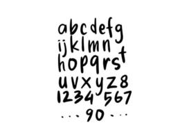 Alphabet-Anfangspinselhandschrift oder handgeschriebenes Logo für Identität. Logo mit Unterschrift und handgezeichnetem Stil. vektor