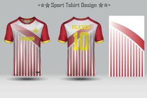 Fußballsport Jersey Mockup abstraktes geometrisches Muster T-Shirt Design vektor