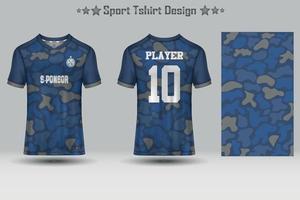 Fußballsport Jersey Mockup abstraktes geometrisches Muster T-Shirt Design vektor