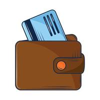 Brieftasche und Bankkarte vektor
