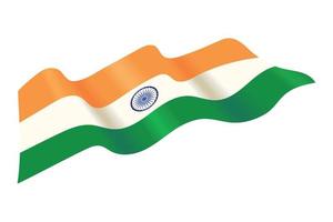 Indiens flagga vektor