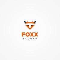 Fuchskopf einfaches Logo-Design. Vektor-Origami-Fuchskopf vektor